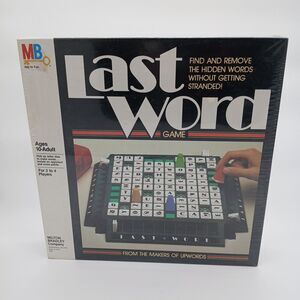 Vintage Last Word Family Board Game Milton Bradley 1985 Complete Sealed
